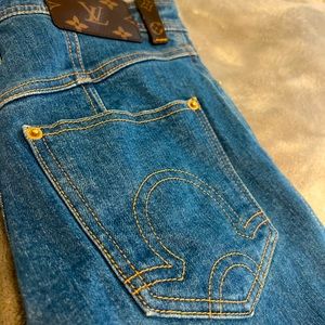 Louis Vuitton Skinny Leg Rise Blue Jeans